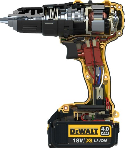 Wiertarko-wkrętarka XR 18V 2x4,0Ah Li-Ion + walizka + ładowarka DeWALT DCD780M2 8