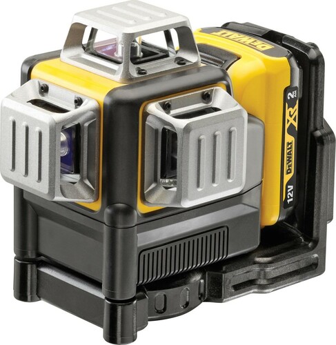 Laser samopoziomujący 3-wiązkowy 360° 12V czerwony DeWALT DCE089D1R 6