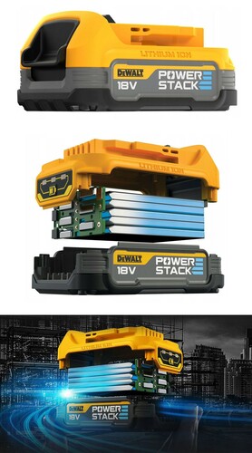 Wiertarko-wkrętarka 18V Aku 1,7Ah POWERSTACK + ładowarka + walizka DeWALT DCD800E1T 2