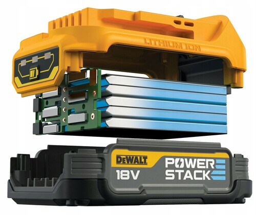 Wiertarko-wkrętarka udar 18V Aku 1,7Ah POWERSTACK + ładowarka + walizka DeWALT DCD805E1T 11