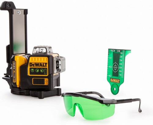 Laser samopoziomujący 3-wiązkowy 360° 12V zielony DeWALT DCE089D1G 5