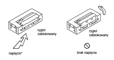 Elektrozaczep R5 24V DC rewersyjny 7