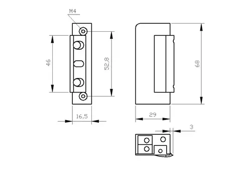Elektrozaczep R5-12.60 AC/DC z pamięcią wewnętrzną, z blokadą 5