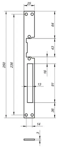 Zaczep płaski R54L-20-02 do RE54 LOB 2
