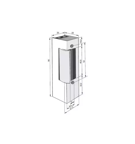 Elektrozaczep z blokadą 12-24V AC/DC Łucznik Lockpol 822 6