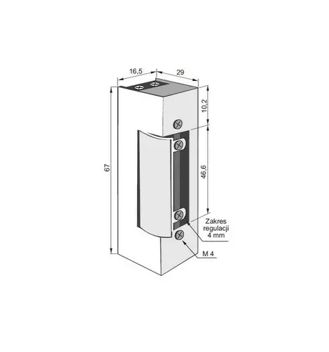Elektrozaczep z pamięcią 12-24V AC/DC Łucznik Lockpol 1733R 6