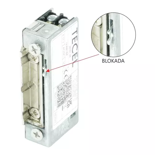 Elektrozaczep 10, zapadka z regulacją, z dźwignią, 8-12V AC/DC TECEL 2