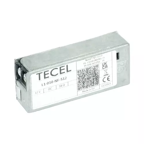Elektrozaczep 10 rewersyjny, zapadka z regulacją, 12V DC TECEL 3