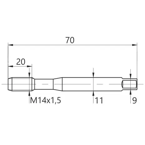 Gwintownik maszynowy krótki drobnozwojowy  M14x1,5 FANAR 2