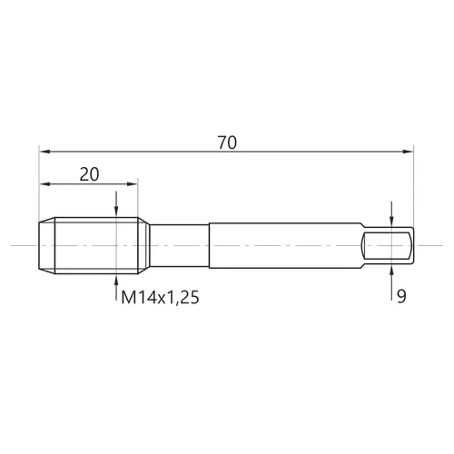 Komplet 2 gwintowników ręcznych, model 434, HSS, gwint metryczny drobnozwojny M14x1,25 BETA 2