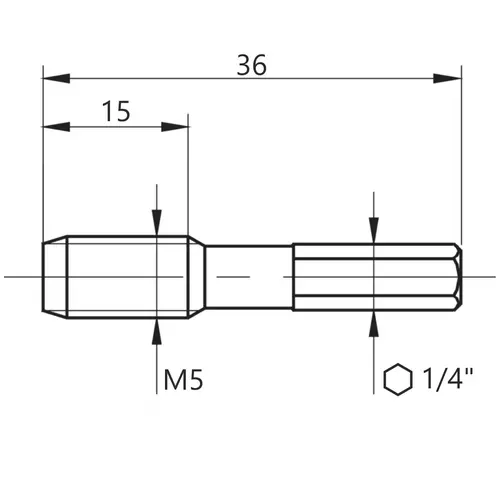 Gwintownik maszynowy BIT M-5 G1-031001-0050 HSS FANAR 2