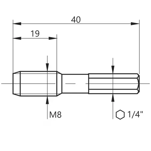 Gwintownik maszynowy BIT M-8 G1-031001-0080 HSS FANAR 2