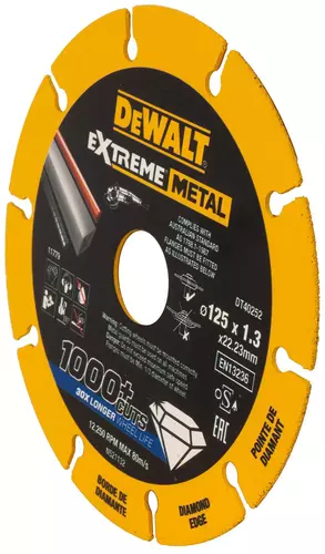 Tarcza diamentowa 125x1,3x22,23 stal + INOX DeWALT DT40252 3