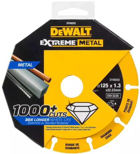 Tarcza diamentowa 125x1,3x22,23 stal + INOX DeWALT DT40252 2