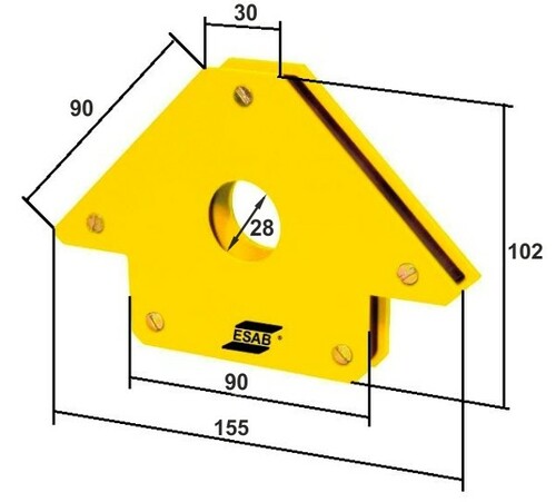 Duży kątownik magnetyczny 0700014016 ESAB 2