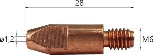 Końcówka prądowa ø1,2 M6 TW-25 2