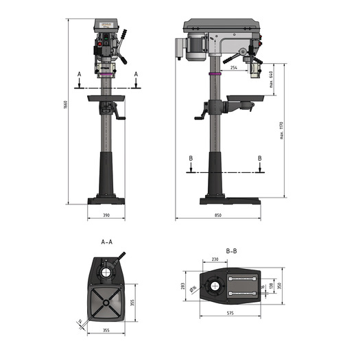 Wiertarka stojąca Optimum OPTIdrill DQ 32 6