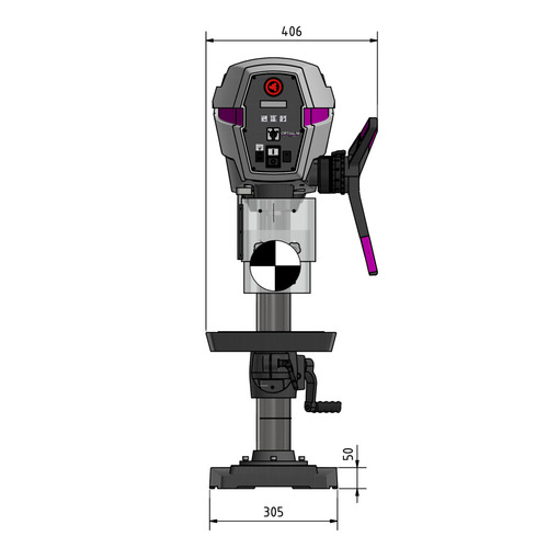 Wiertarka stołowa Optimum OPTIdrill DP 26-T (400 V) 6