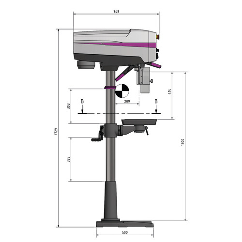 Wiertarka stojąca Optimum OPTIdrill DP 26-F (400 V) 8