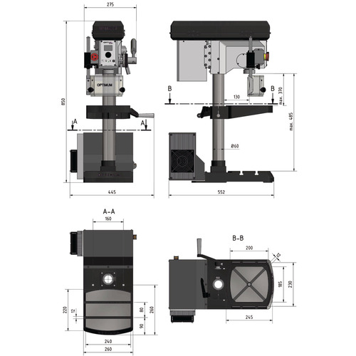 Wiertarka stołowa Optimum OPTIdrill DH 18V 6