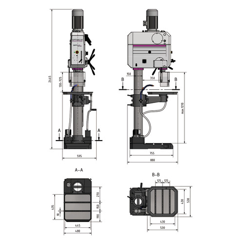 Wiertarka z przekładnią Optimum OPTIdrill DH 45 G 4