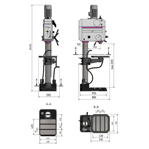 Wiertarka z przekładnią Optimum OPTIdrill DH 45V 6