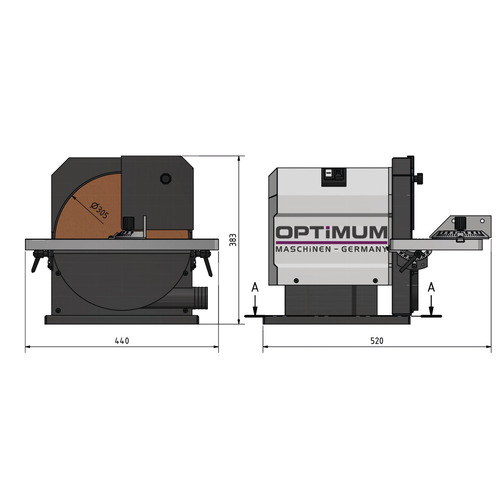 Szlifierka tarczowa Optimum OPTIgrind GB 305D 5