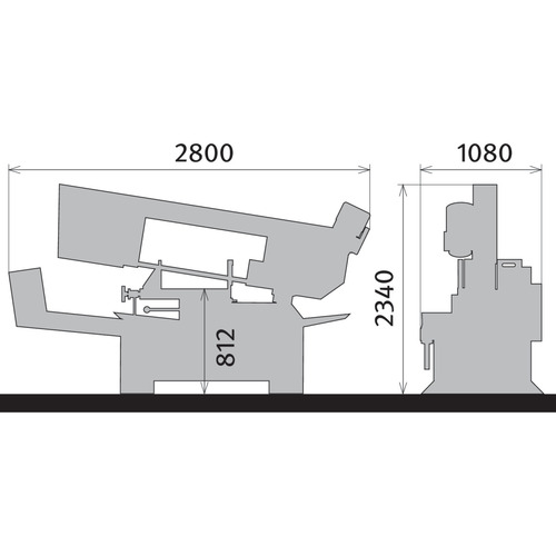 Półautomatyczna piła taśmowa do metalu z ramą wahadłową Metallkraft BMBS 360 x 500 HA-DG 6