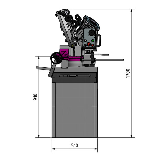 Piła taśmowa do metalu Optimum OPTIsaw SD 281V 5