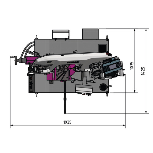 Piła taśmowa do metalu z podwójnym ukośnym cięciem Optimum OPTIsaw SD 351AV 6