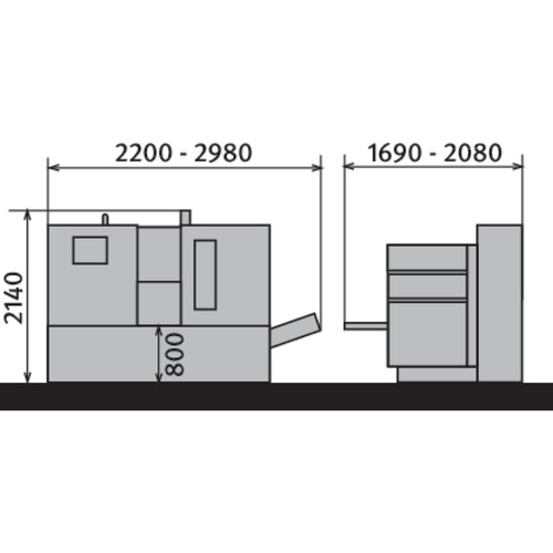 W pełni automatyczna dwukolumnowa pozioma piła taśmowa do metalu Metallkraft HMBS 300 x 300 CNC X 4