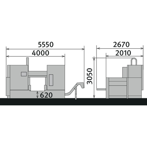 Półautomatyczna dwukolumnowa pozioma piła taśmowa do metalu Metallkraft HMBS 700 x 750 HA X 6