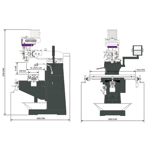 Wiertarko-frezarka Optimum OPTImill MF 2-B 6