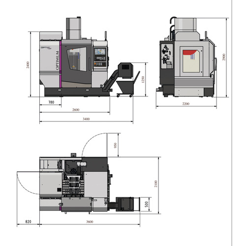 Frezarka CNC Optimum OPTImill F 150E 13