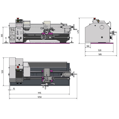 Tokarka Optimum OPTIturn TU 2506VB 7