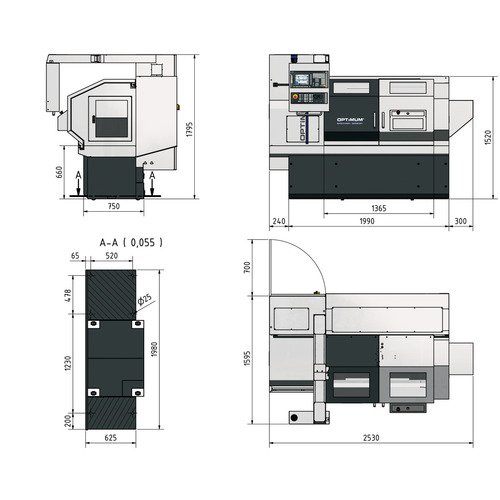 Tokarka CNC Optimum OPTIturn L 44 13