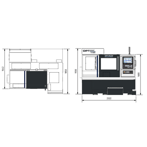Tokarka CNC z pochyłym łożem Optimum OPTIturn S 600 12