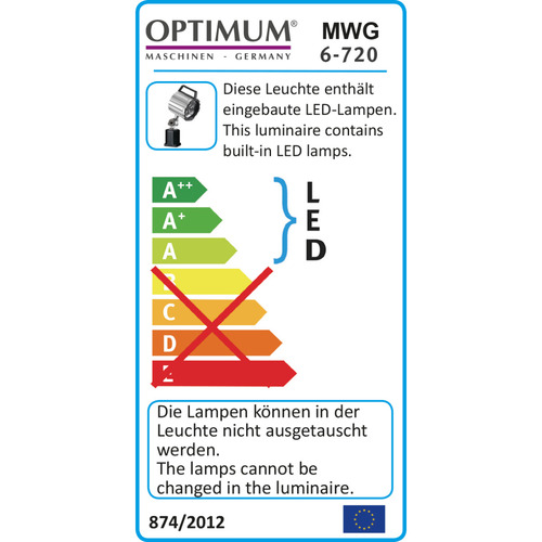 Oświetlenie maszyn i warsztatów LED Optimum MWG 6-720 2