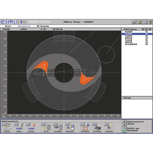 CNC-Software Optimum KELLER SYMplus plusCARE ™ Frezowanie 3