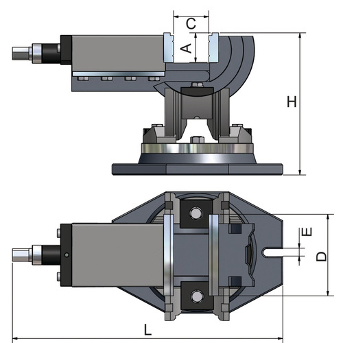 Imadło trójosiowe Optimum MV3-125 2