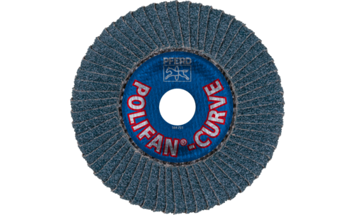 Ściernica listkowa POLIFAN CURVE PFR 125 × 22,23 mm szerokość M Z40 SGP STEELOX do stali/stali nierdzewnej 2