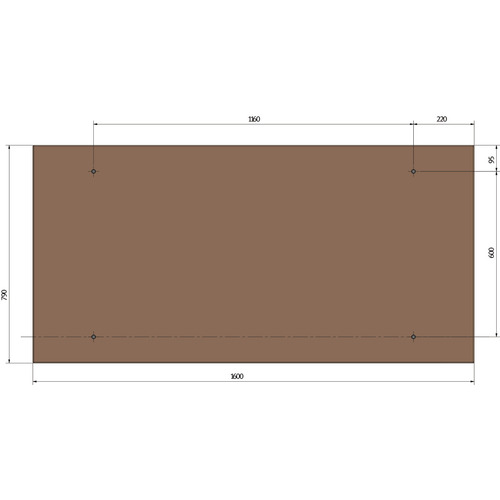 Blat roboczy Holzkraft Buk multiplex, 1250 x 800 mm 2