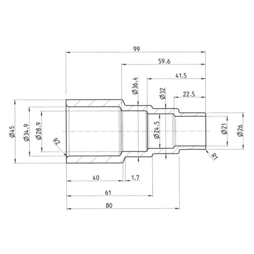 Adapter uniwersalny Cleancraft Ø 36/32/26 antystatyczny 2