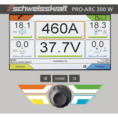 Spawarka impulsowa MIG/MAG Schweisskraft PRO-PULS 300 W (wózek Profi, panel sterowania poniżej) 3