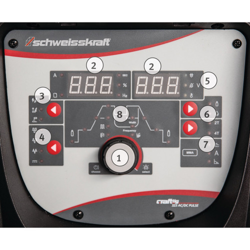 Inwerter TIG Schweisskraft CRAFT-TIG 323 AC/DC PULSE 5