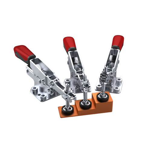 Zacisk pionowy z okrągłą płytą adaptera, zamknięty Schweisskraft Długość 173 mm, zakres zacisku 0 - 35 mm 2