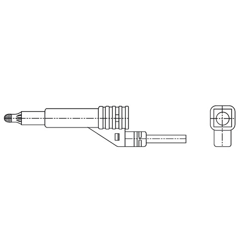 Kabel pomiarowy z wtyczką Schweisskraft czerwony, ø 4 mm, długość 5 m 2