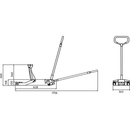 Specjalny podnośnik wózkowy Unicraft SRWH 3001 SIL 10