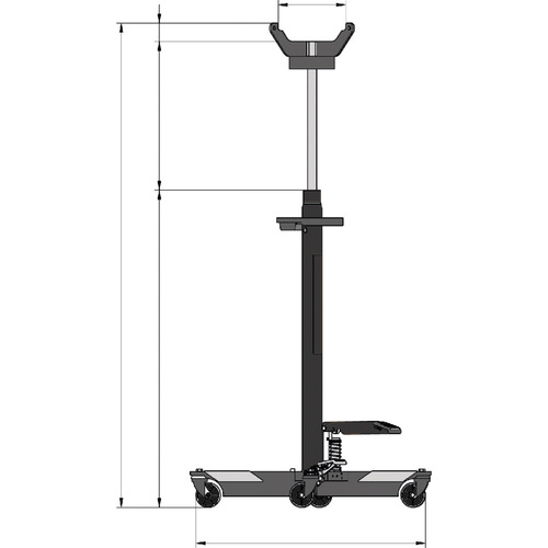 Hydrauliczny podnośnik skrzyni biegów Unicraft GH 750 TOP 3