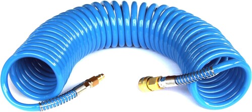 Wąż pneumatyczny spiralny z szybkozłączami typu 26KA PU 8x5mm 9m 2